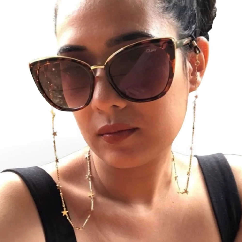 QUAY Honey Sunglasses Tortoise Gold Frame Brown Lens RX Ready Cat Eye NWT